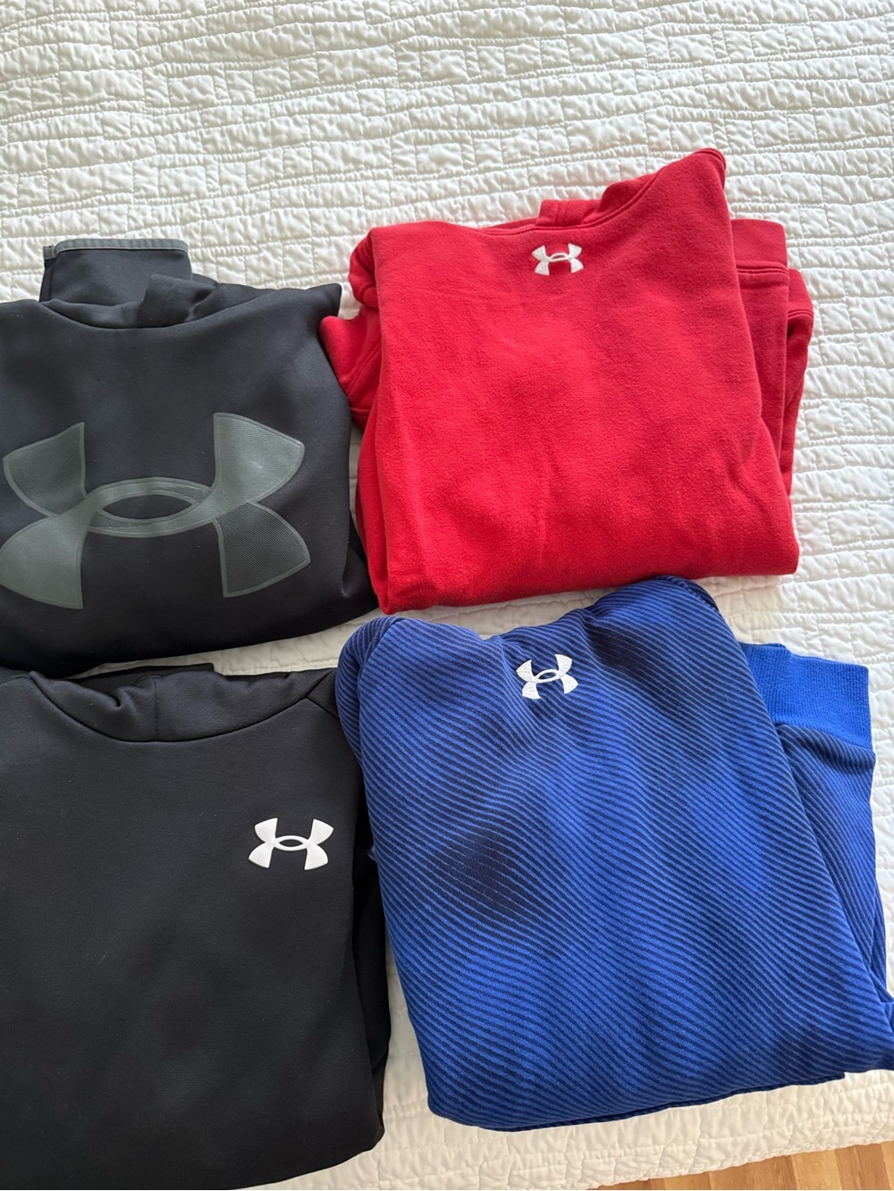 Lot of FOUR Under Armour Kids' Logo Hoodies